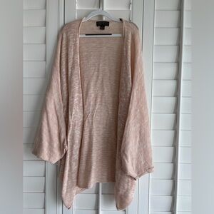 FOREVER 21+ Light Pink Open Front 3/4 Bat Sleeve Cardigan Sweater Size 1X
